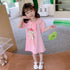 Girls Cartoon POLO Dress 2022 Summer New Baby Girl Princess Dress